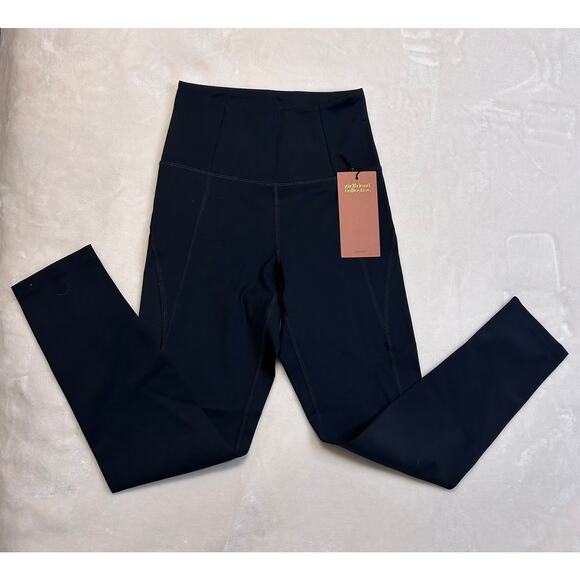 Girlfriend Collective Women's Black Compressive High-Rise 7/8 Legging - Size XS - Picture 3 of 9